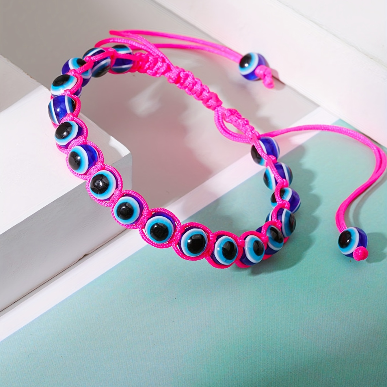 Braided Resin Devil's Eye Ladies Hand Rope Mexican Bracelet